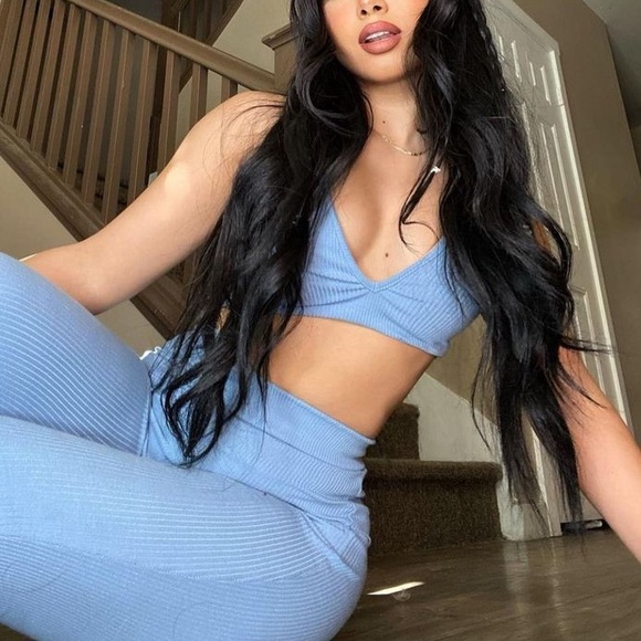 baddieville Pants - blue legging set